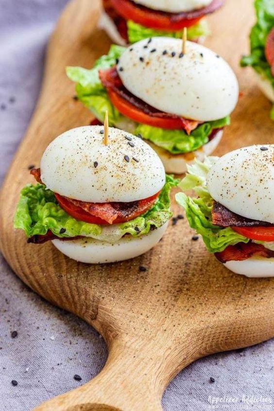 مینی ساندویچ BLT با تخم مرغ - فینگرفود آسان مهمانی