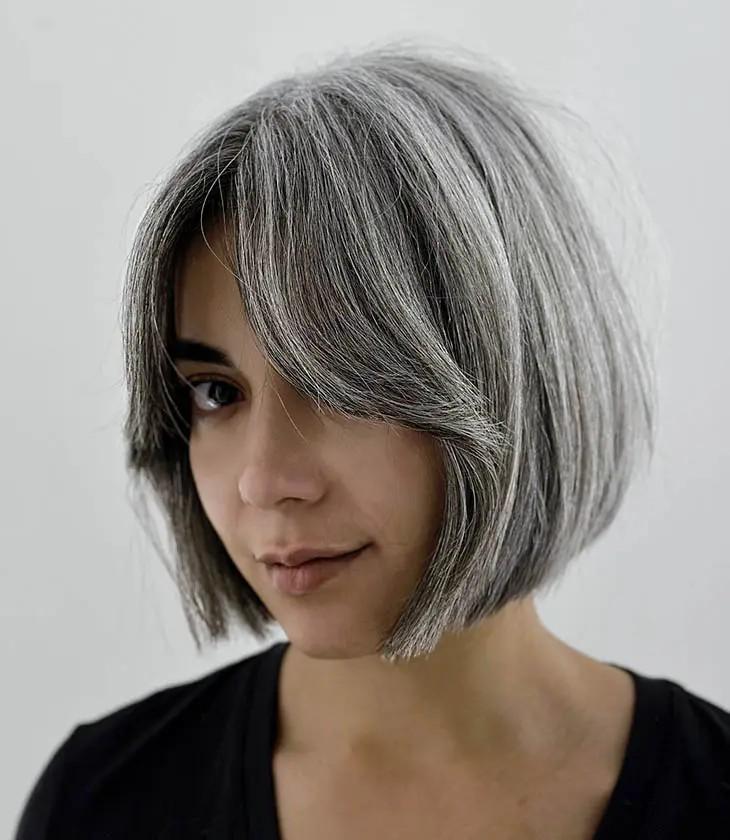مدل موی کاپ و چتری پرده ای پاریسی جوگندمی با چتری صاف