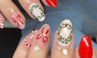 18 ایده جذاب طراحی ناخن کریسمس برای ناخن های مجلل و شیک تعطیلات