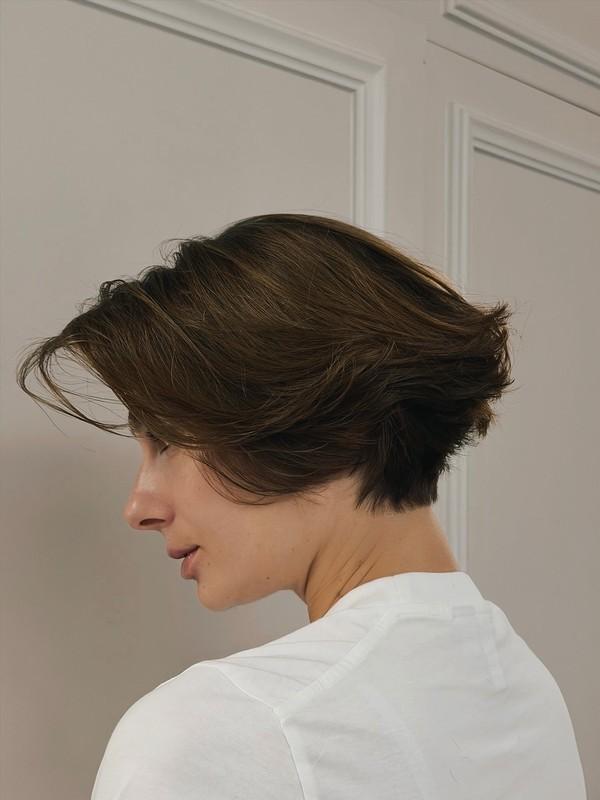 مدل باب تا روی گوش لایه دار پف دار