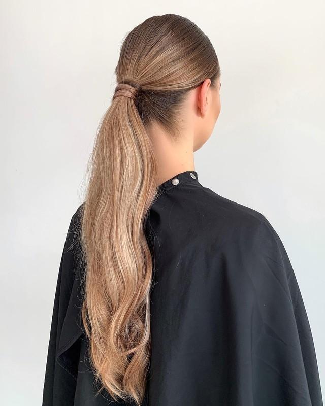 مدل دم اسبی پایین شیک بژ عسلی