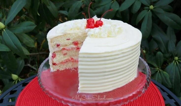 طرز تهیه کیک کریسمس - گیلاس شکلات سفید
