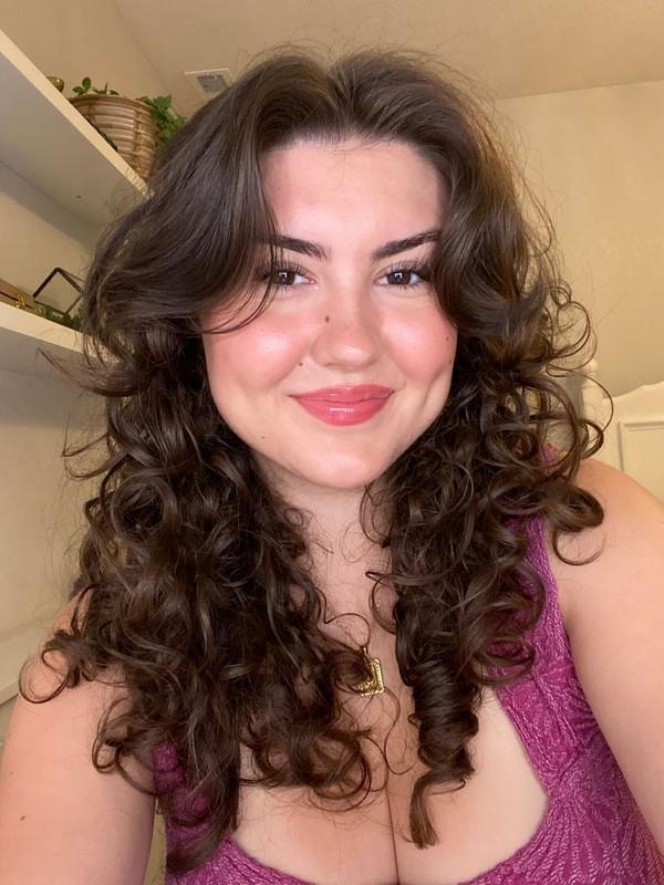 آموزش چتری پرده ای روی موهای فر