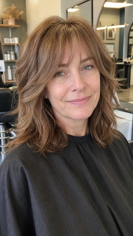 مدل مو زنانه جدید - Layered Shag with Soft Brown