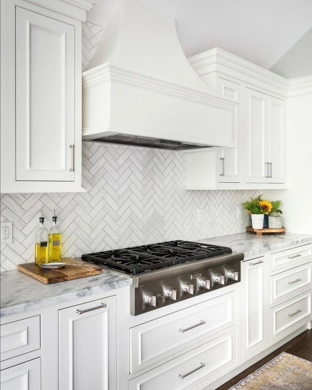 مدل بین کابینتی سنگی با چیدمان جناغی