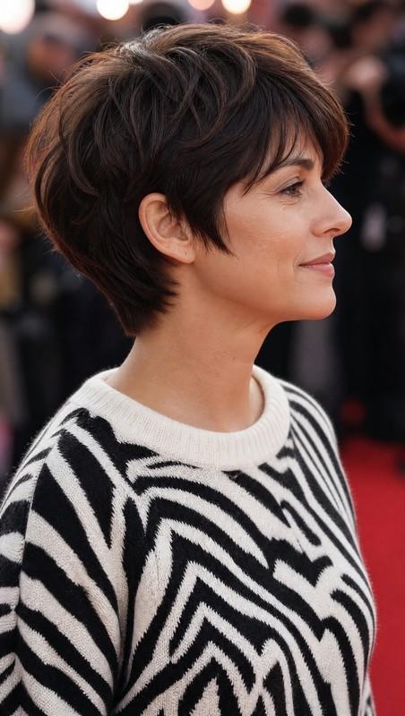 مدل مو زنانه جدید - Soft Pixie Bob with Dark Brown