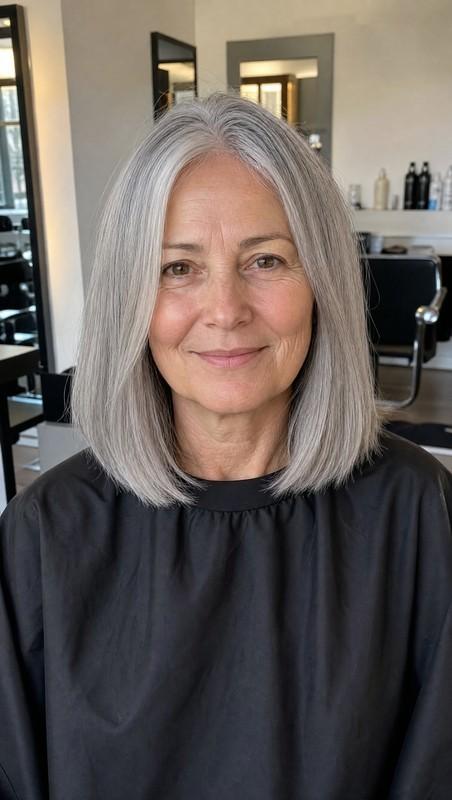 مدل موی کوتاه زنانه Straight Shoulder-Length Cut