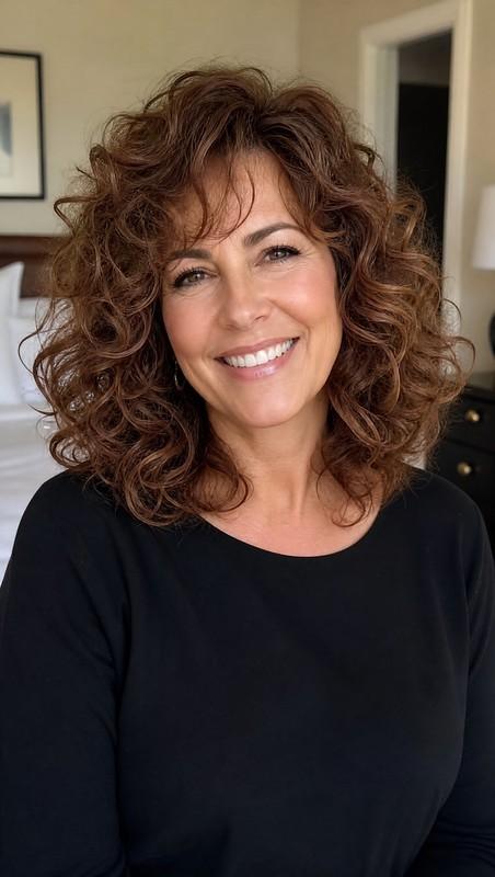 مدل موی فر زنانه متوسط