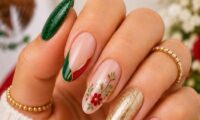 15 مدل ناخن کریسمسی جذاب برای شهریور 1405