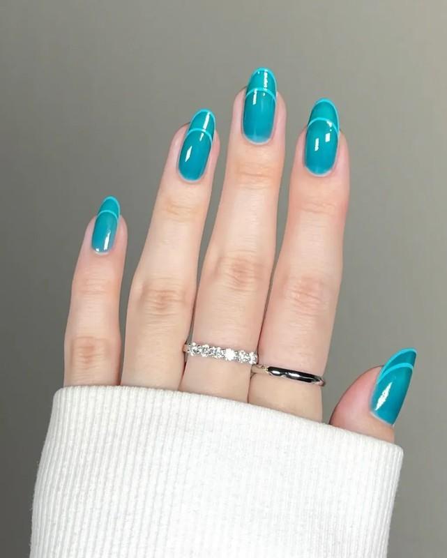 طراحی بلند مدل ناخن ژله ای کله غازی